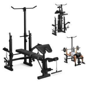 6-In-1 Foldable Weight Bench with Leg Extension
