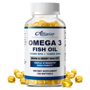 Alliwise 1000mg Omega 3 Fish Oil Capsules