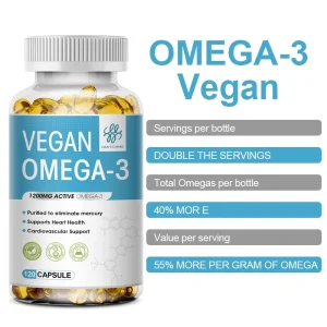 1200mg Vegan OMEGA-3 Plant-Based Omega-3 from Algal Oil